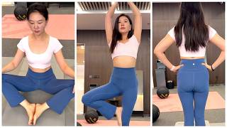 Yoga Wear Basics Pastel Pink Crop Top and Flared Leggings screenshot 5