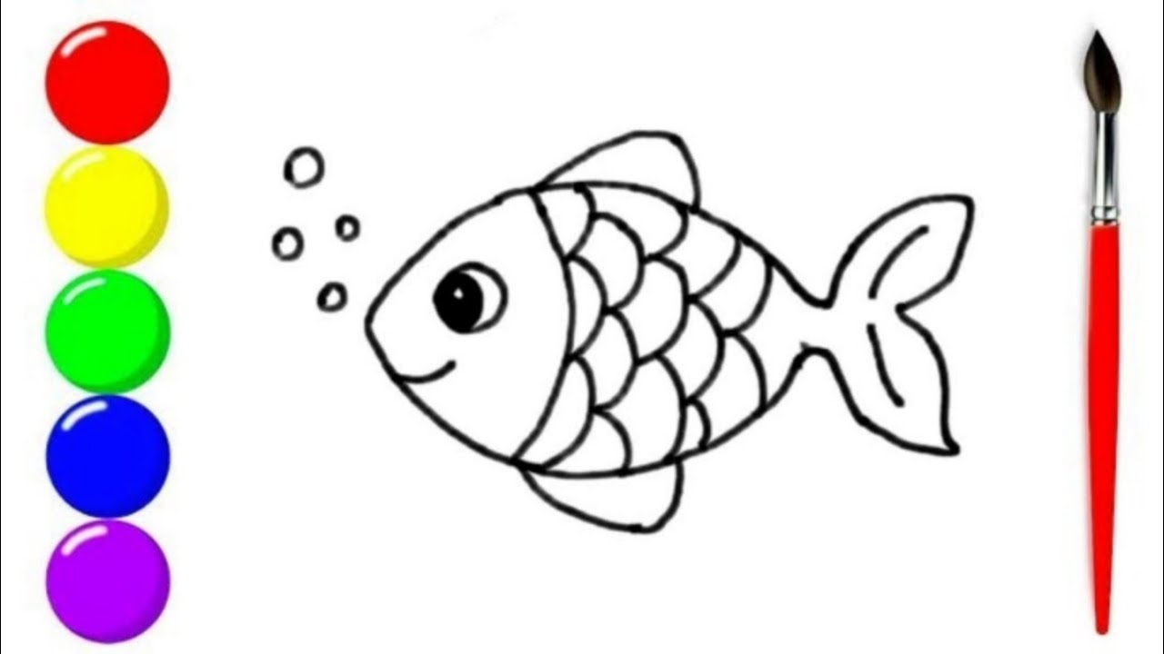 Fish Drawing for beginners How to Draw Fish Step By Step Rainbow