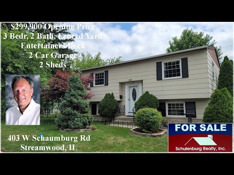 403 W Schaumburg Rd, Streamwood, IL home video tour