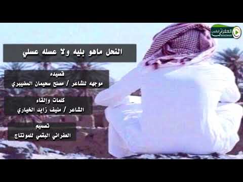 قصيدة النحل ماهو بليه ولا عسله عسلي موجهه ل الشاعرمصلح سحيمان المضيبري كلمات منيف زايد الخياري