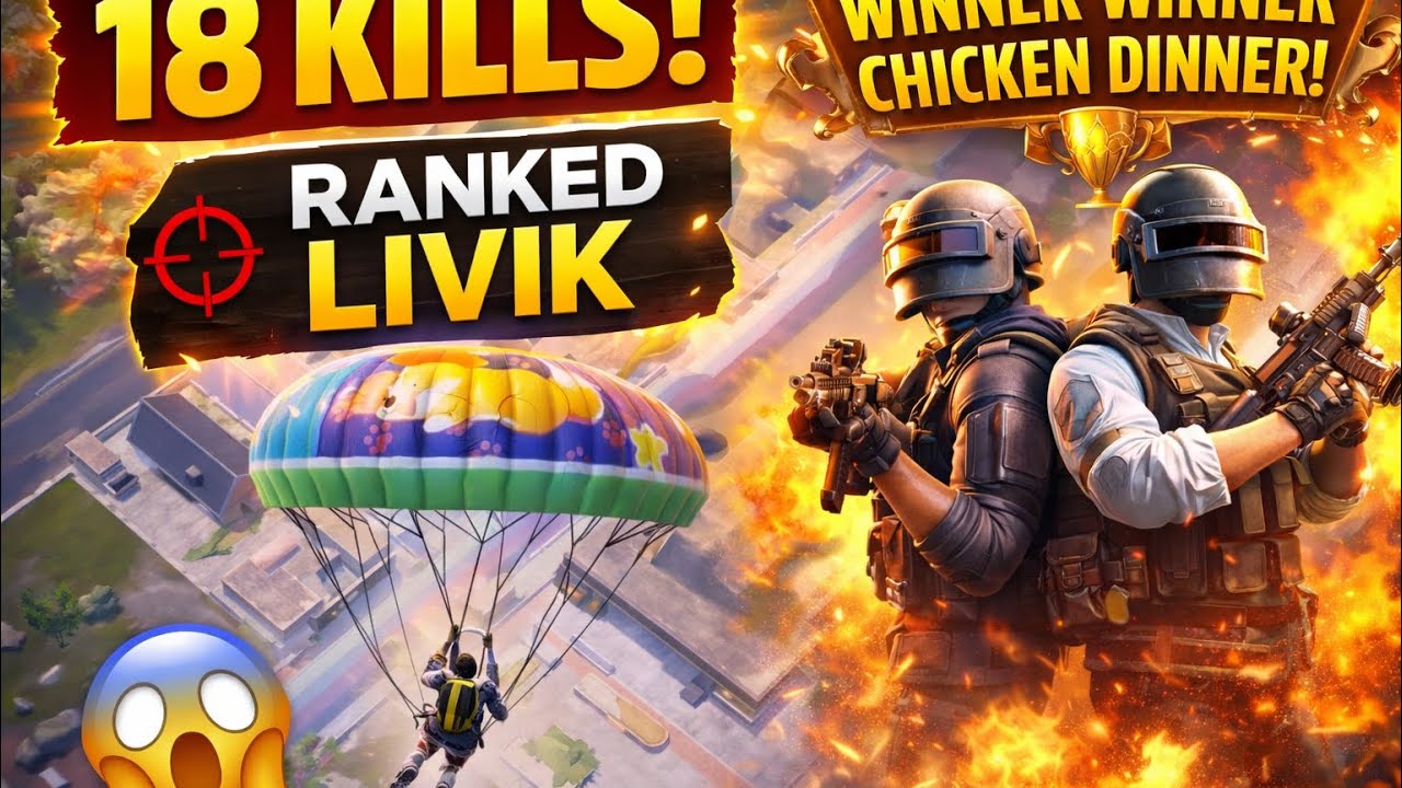 18 KILLS 😱 Ranked Livik Squad Gameplay | PUBG Mobile