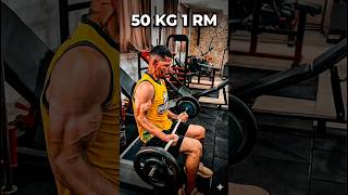 50KG EZ Bar Curl 1RM 💪 | Arm Wrestling Strength #armwrestlingworkout