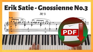 Erik Satie - Gnossienne No.3 | Piano Sheet Music | Piano Tutorial