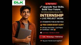 30 Days Internship 🔥 DLK Software Solutions Offer Explained