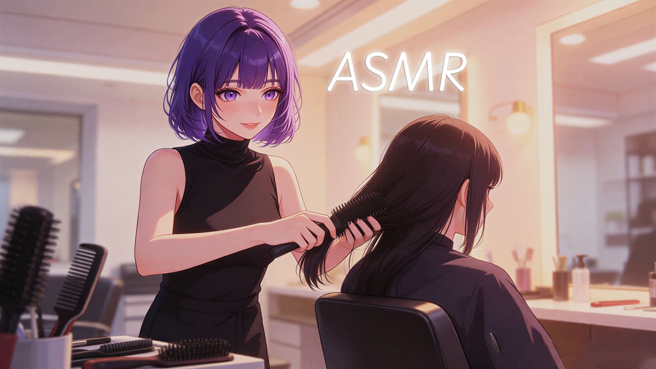 ASMR Ultra Relaxing Hairdresser — Soft Spoken Haircut, Scalp Brushing, Water Sprays & Scissor Sounds