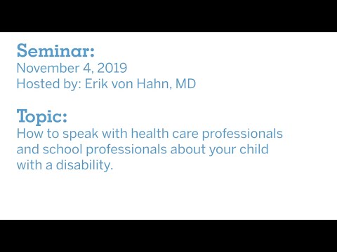 IEP Seminar Hosted by Erik von Hahn, MD - Nov. 4th, 2019