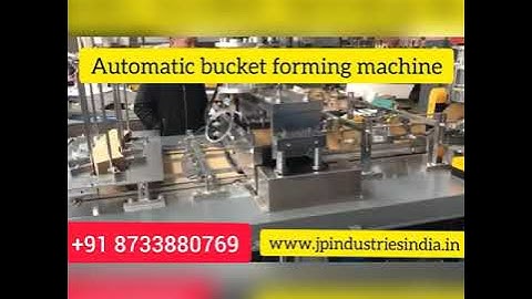 Fully automatic paper bucket cup machine big size for popcorn,KFC bucket call:+91 8733880769