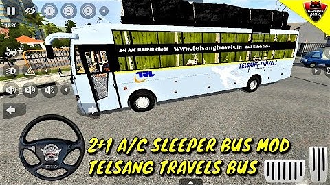 Bus Simulator Indonesia ~ New A/c Sleeper Bus Mod - Telsang Travels Android Gameplay FHD #579