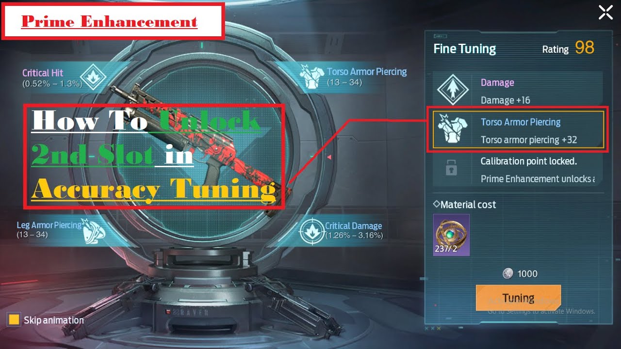How to unlock 2nd slot In accuracy Tuning_Undawn_Ep19