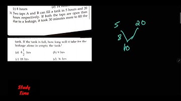 RS Aggarwal : Pipe And Cistern | Question Number -  18 || @studytime2631