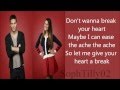 Glee  give your heart a break lyrics