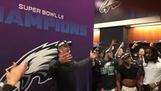 Doug Pederson pumps up Eagles locker room after win over Patriots in Super Bowl LII | ESPN