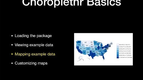 Choroplethr Basics Module 2, Lesson 3: Mapping Example Data