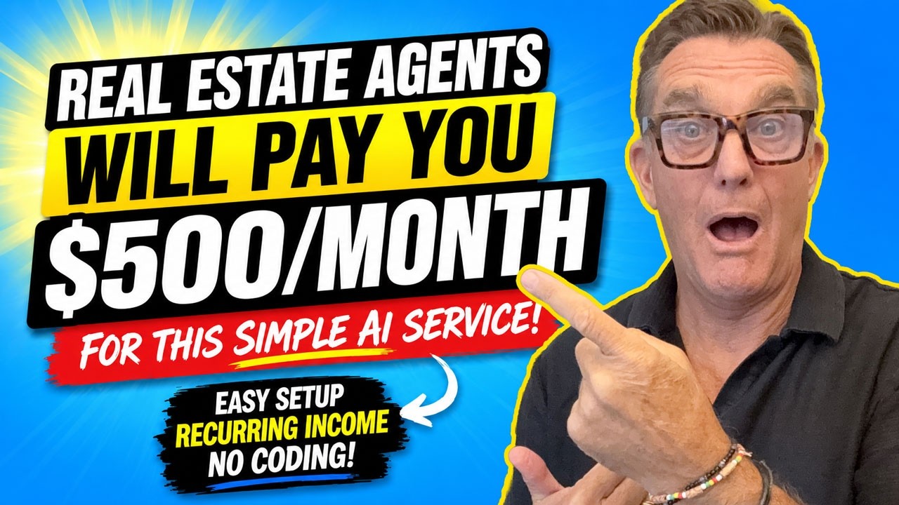 How to Make $500/Month Per Client With AI (Simple, no code Real Estate Side Hustle for 2026)