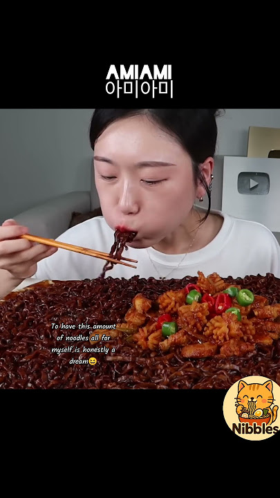 Black Bean Noodles, Stir-Fried Squid and Pork Belly MUKBANG ASMR 새벽에 배고파서 오삼불고기 올린 짜장라면 리얼먹방