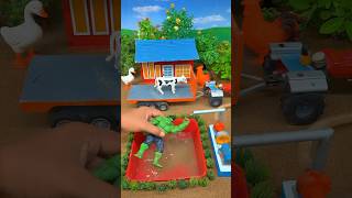 mini tractor video mini water pump science project #ytshorts  #tractor #cartoon #toys #animals #cow