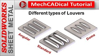 Creating Different Types Of Louver ( Lancing Operation for Air Vents) In SolidWorks Sheet Metal