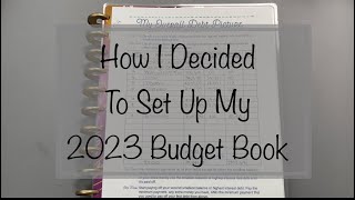 How I Decided to set up my Budget Workbook for 2023
