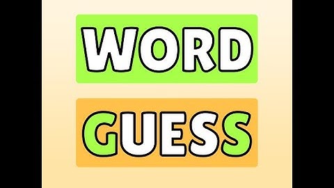 2. Word Guessing Game python project