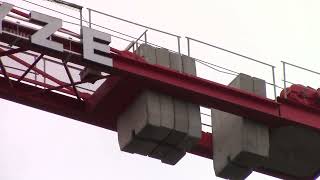 Assembled WOLFFKRAN Flat Top Tower Crane from M.R. CRANE SERVICES LTD., Victoria, B.C., May 14, 2025