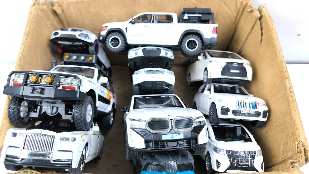 Box Full of Model Cars -Mazda Mx5, Koenigesgg Jesko, Lamborghini Scv12, Byd Yang Wang U8, Toyota Car