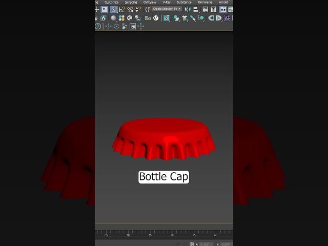 easiest possible way to make bottle cap in 3ds Max #3dsmax #autocad #badguy #cover #architecture class=