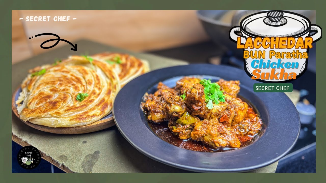Kerala famous lacchedar bun paratha with chicken sukkah recipe |chicken sukkha recipe#chicken#recipe