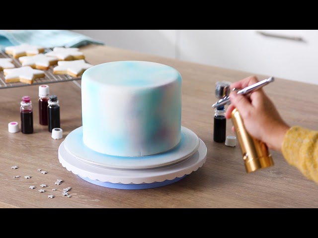 Professional Manual Airbrush Kit for Cake Decorating Purple