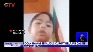 Kocak! Video Bocah Curhat Nyanyi Bosan Sekolah Online - BIS 26/06