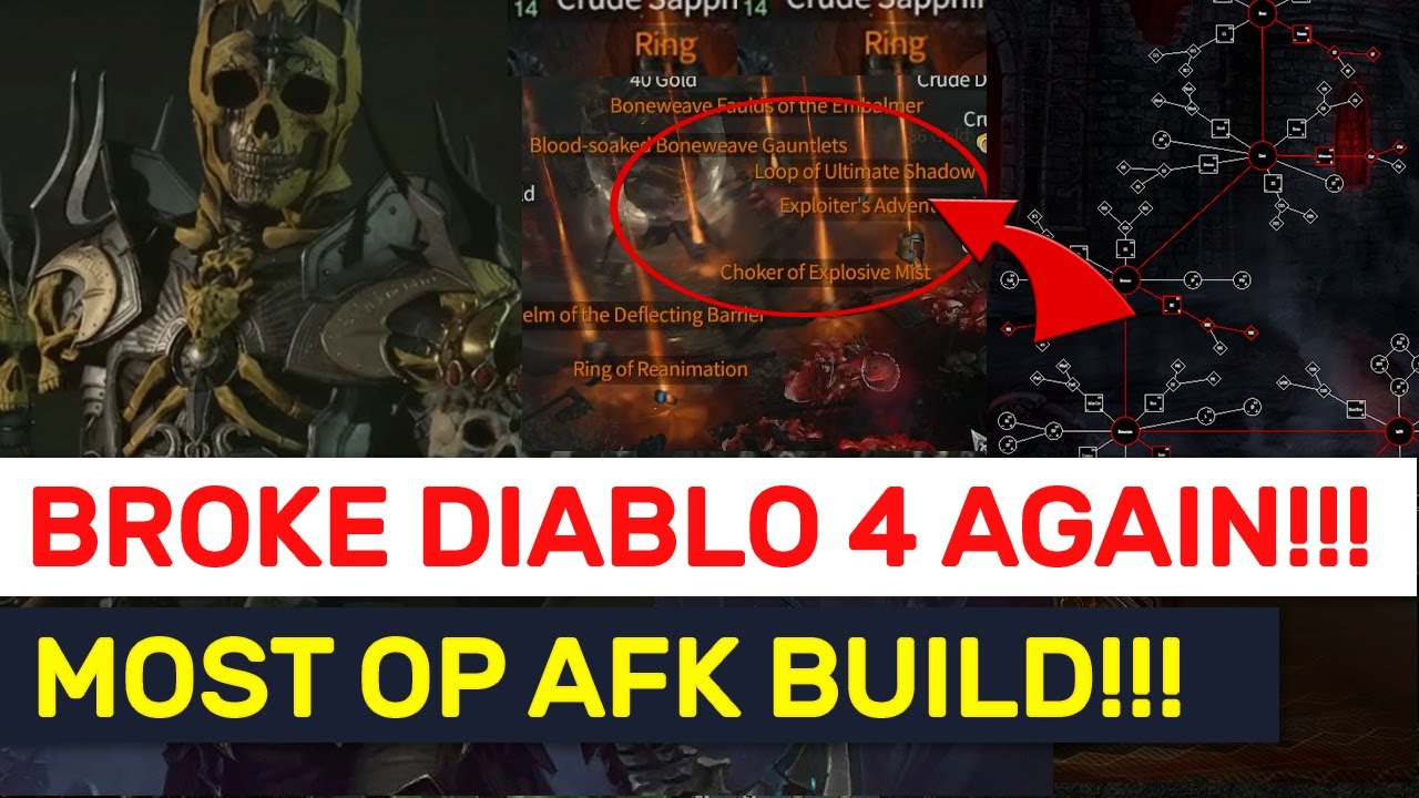 Diablo 4: MOST BROKEN Necromancer AFK Build!!!!!