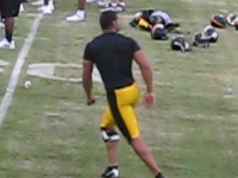 Daniel Sepulveda throws at Latrobe Stadium