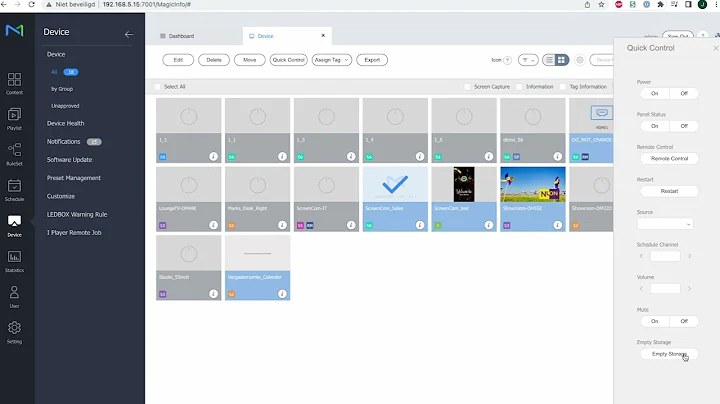 MagicInfo Services shows how to clear the cache on your displays
