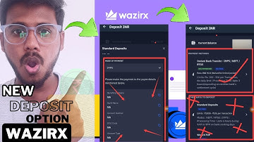 Wazirx INR Deposit new Option 🎉 Wazirx standard deposit stopped 🛑 fill details explained| must watch