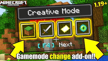 √gamemode change addon for minecraft pe 1.19 | gamemode change mod mcpe 1.19 | mcpe mod 1.19