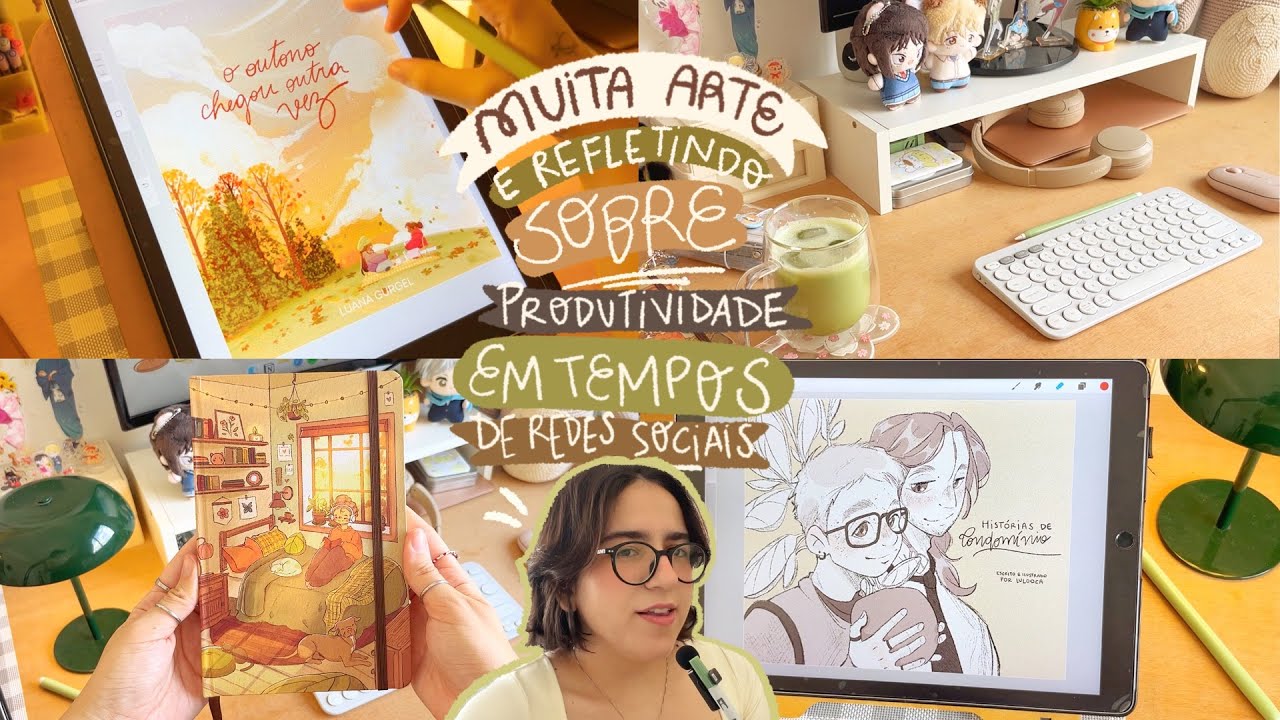 🍵 podemos ser muito mais produtivos sem as redes sociais | capa de livro, quadrinho e muita arte ✏️