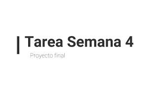 Tarea semana 4