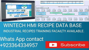 wintech HMI recipes database & how to make recipe in wintech HMI & easy builder pro recipes&recipes.