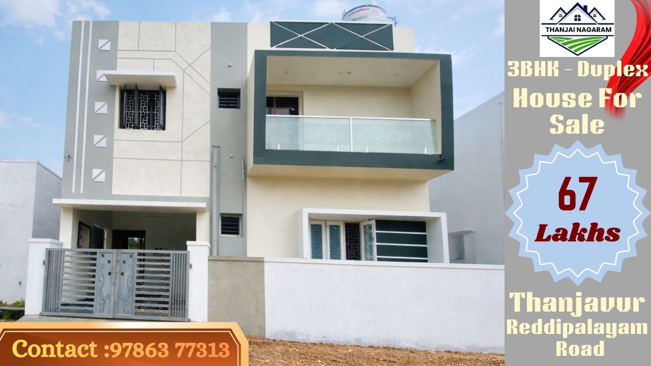 New 3BHK - Duplex House For Sale in Thanjavur - Reddipalayam Road