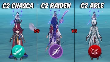Wie is de BESTE C2 DPS? Chasca vs Raiden vs Arlecchino! [Genshin Impact]