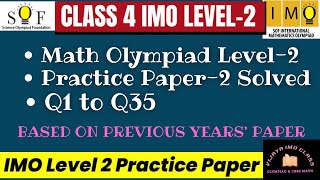 SOF IMO Level 2 Practice Paper-2 Solved for Class 4 Students?#imoclass4