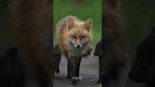 Baby foxes with their mother 🦊