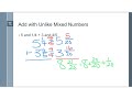 19 solve with unlike mixed numbers