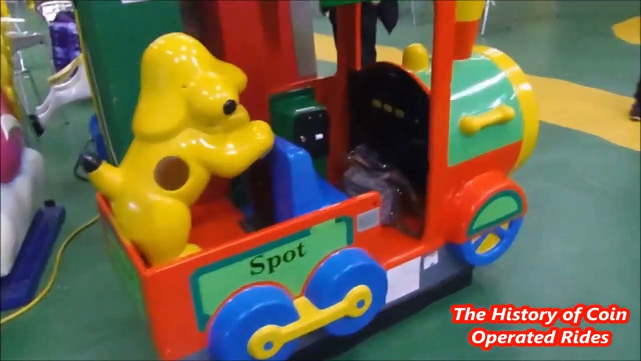1990s OMC Electronics Coin Operated Steam Engine Kiddie Ride - Spot The Dog