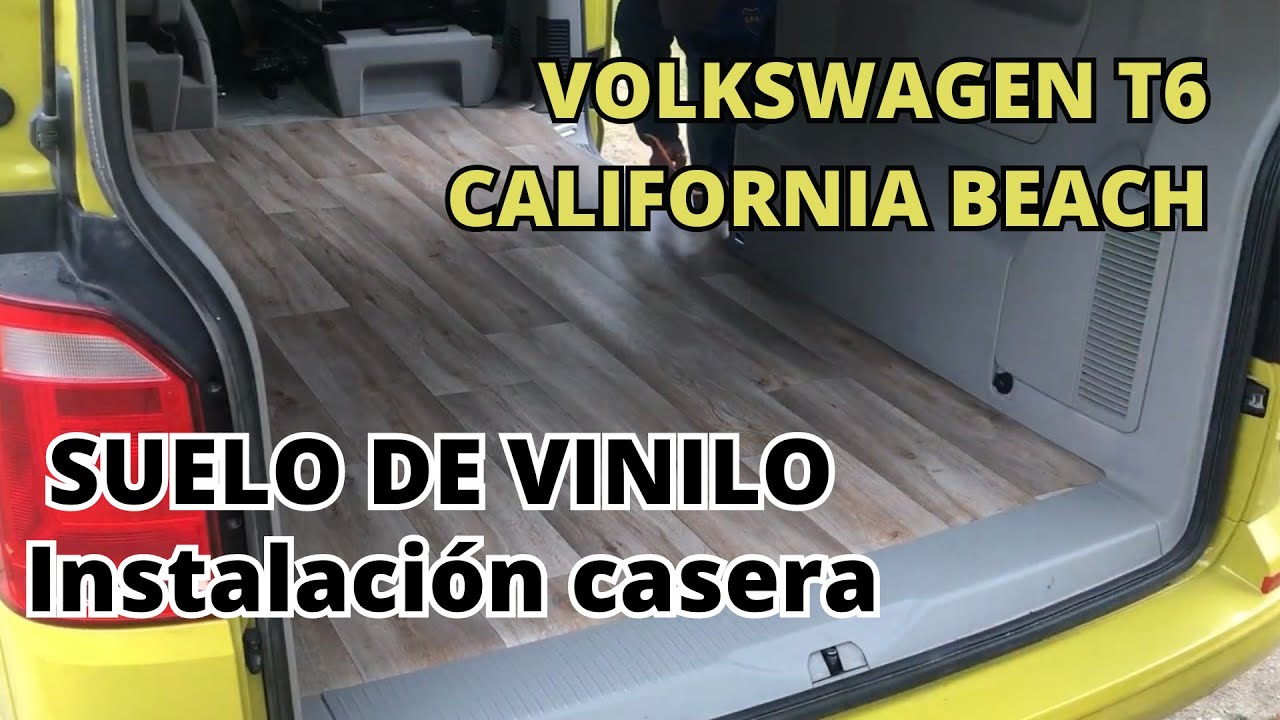 Suelo vinilo efecto madera - Instalación en VW Volkswagen T6 California Beach