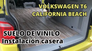 Suelo vinilo efecto madera  Instalación en VW Volkswagen T6 California Beach