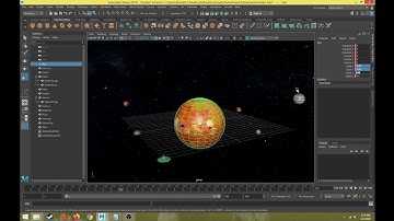 Maya Solar System Animation Part 05 Sun Scale Animation
