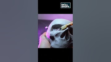 Sculpting skull using polymer clay | Using Super Sculpey Firm | Polymer Clay Tutorial