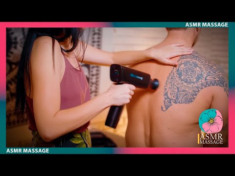 ASMR Intensive Back and Neck Massage by Anna: A Gun Therapy Experience