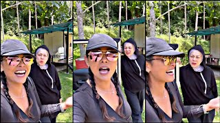 Shiera  Azah Aziz Lawat Rumah Kebun Kak Rara Makan Durian