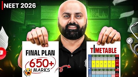 NEET 2026: Final Plan for 650+ Marks 🔥 || Complete Strategy & Daily Timetable || Physics Wallah 